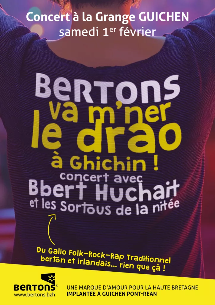 Concert à La Grange à Guichen organisé par Bertons samedi 1er février